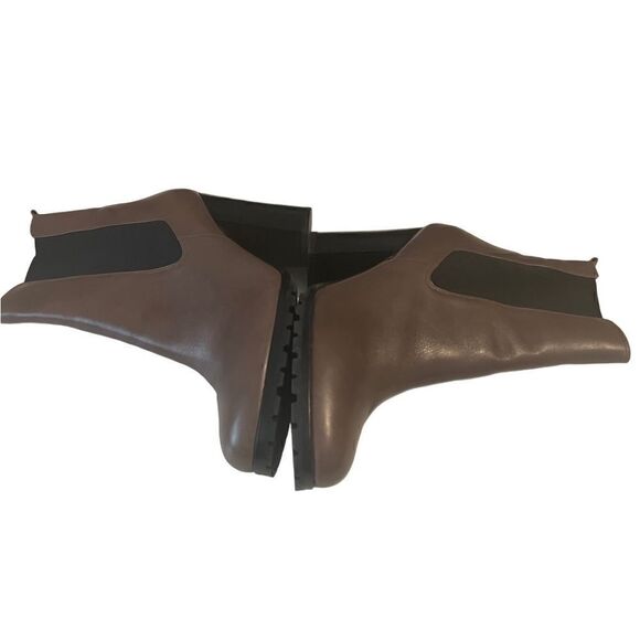 Coach Odell Brown Leather Pull On Heel Boots Size 11 - Picture 5 of 12